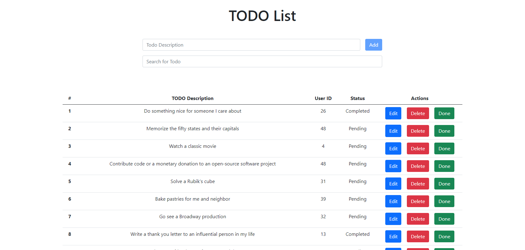 sixth project homepage